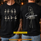 Funny Personalized Halloween Skeleton Ballerina Two-sided T-shirt, Ballet Beyond The Grave Tees Spooky Season Gift For Ballet Lover
