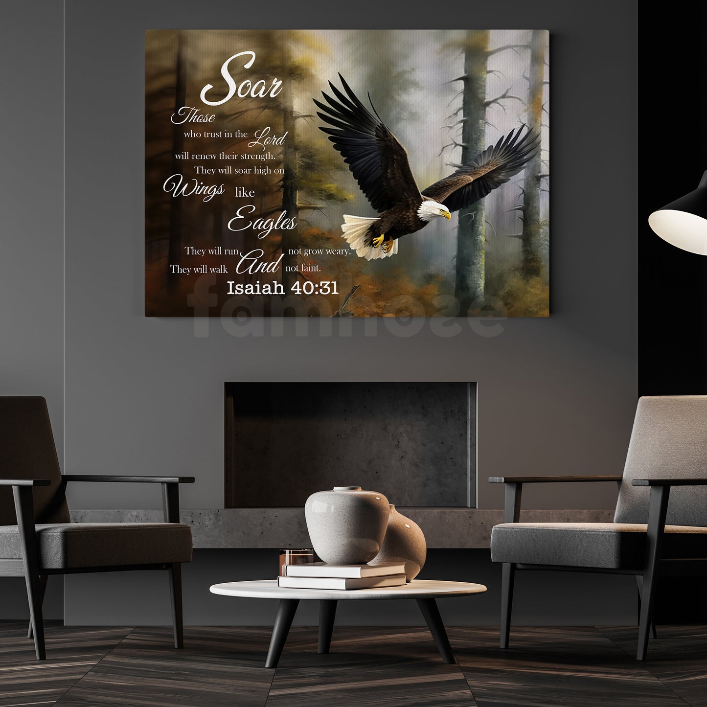 Eagle Canvas Painting, Trust In The Lord Wall Art Decor, Poster Gift For Eagle Lovers