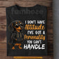 Funny Dachshund Dog T-shirt, I Don't Have Attitude Tees Gift For Dachshund Dog Lover