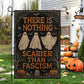 Halloween Boo Garden & House Flag, There Is Nothing Scarier Than Fascism Yard Flag, Spooky Season Gift For Ghost Lover