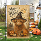 Funny Halloween Cow Witch Flag House Flag, Moo I Mean Boo Yard Flag Spooky Season Gift For Witch & Cow Lover