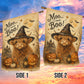 Funny Halloween Cow Witch Flag House Flag, Moo I Mean Boo Yard Flag Spooky Season Gift For Witch & Cow Lover