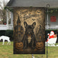 Vintage Halloween French Bulldog Dog Garden & House Flag, Happy Halloween Yard Flag, Spooky Season Gift For Dog Lover