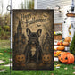 Vintage Halloween French Bulldog Dog Garden & House Flag, Happy Halloween Yard Flag, Spooky Season Gift For Dog Lover