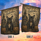 Vintage Halloween French Bulldog Dog Garden & House Flag, Happy Halloween Yard Flag, Spooky Season Gift For Dog Lover