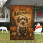 Vintage Halloween Dachshund Dog Garden & House Flag, Happy Halloween Yard Flag, Spooky Season Gift For Dog Lover
