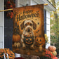 Vintage Halloween Dachshund Dog Garden & House Flag, Happy Halloween Yard Flag, Spooky Season Gift For Dog Lover