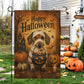 Vintage Halloween Dachshund Dog Garden & House Flag, Happy Halloween Yard Flag, Spooky Season Gift For Dog Lover