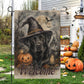 Vintage Halloween Labrador Dog Garden & House Flag, Welcome Yard Flag, Spooky Season Gift For Dog Lover