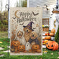 Vintage Halloween Golden Retriever Dog Garden & House Flag, Happy Halloween Yard Flag, Spooky Season Gift For Dog Lover