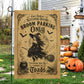 Vintage Halloween Witch Garden & House Flag, Broom Parking Only Yard Flag Spooky Season Gift For Witch Lover