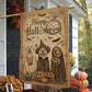 Vintage Halloween Labrador Dog Garden & House Flag, Happy Halloween Yard Flag, Spooky Season Gift For Dog Lover