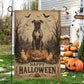 Vintage Halloween Pitbull Dog Garden & House Flag, Happy Halloween Yard Flag, Spooky Season Gift For Dog Lover