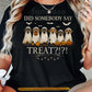 Funny Halloween Dachshund Dog T-shirt, Did Somebody Say Treat Tees Spooky Season Gift For Dog Lover