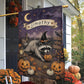Funny Halloween Witch Raccoon Garden & House Flag, Jimothy Viral Raccoon Meme Yard Flag Spooky Season Gift For Raccoon Lover
