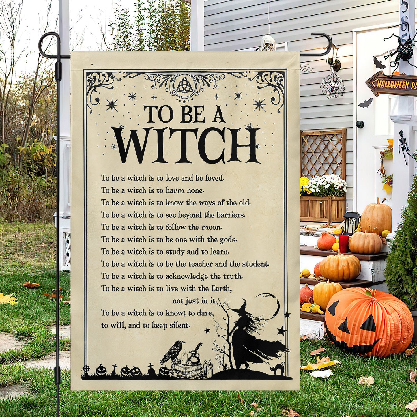Halloween Witch Quote Garden & House Flag, To Be A Witch Yard Flag Spooky Season Gift For Witch Lover
