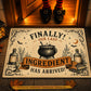 Funny Halloween Witch's Cauldron Doormat, Our Last Ingredient Has Arrived Doormat For Home Decor Housewarming Spooky Season Gift For Witch Lover