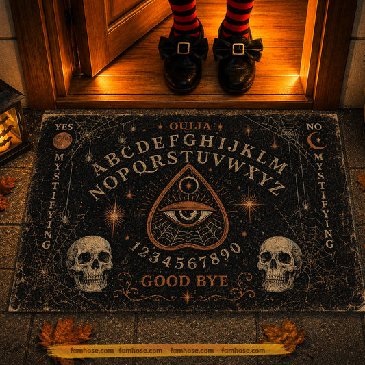 Vintage Halloween Ouija Board Doormat, Skull Spirit Board Doormat For Home Decor Housewarming Spooky Season Gift