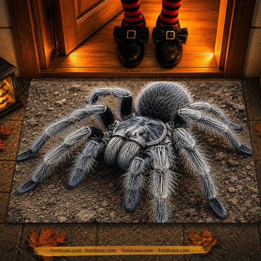 Vintage Halloween Scary Spider Doormat, Giant Tarantula Welcome Doormat For Home Decor Housewarming Spooky Season Gift For Spider Lover