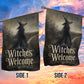 Halloween Witch Garden & House Flag, Witches Welcome Yard Flag Spooky Season Gift For Witch Lover