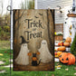 Vintage Halloween Ghost & Black Cat Garden & House Flag, Trick Or Treat Yard Flag, Spooky Season Gift For Ghost Lover