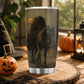 Cute Halloween Headless Horseman Tumbler, Ride Into The Haunted Night, Spooky Season Stainless Steel Tumbler, Travel Mug Tumblers Gift