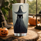 Halloween Black Witch Tumbler, Gothic Witch Hat Spooky Season Stainless Steel Tumbler, Travel Mug Tumblers Gift For Witch Lover