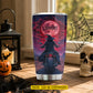 Personalized Halloween Witch Motorcycle Tumbler, Witch’s Midnight Ride, Spooky Season Stainless Steel Tumbler, Travel Mug Tumblers Gift For Bikers