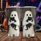 Cute Halloween Ghost And Black Cat Tumbler, My Boo Has Whiskers, Spooky Season Stainless Steel Tumbler, Travel Mug Tumblers Gift For Cat Lover