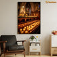 Candlelit Devotion in the Christmas Chapel Christmas Canvas Painting, Xmas Wall Art Decor - Christmas Poster Gift