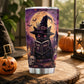 Funny Halloween Black Cat Witch Tumbler, I Fully Intend To Haunt People, Spooky Season Stainless Steel Tumbler, Travel Mug Tumblers Gift For Cat Lover