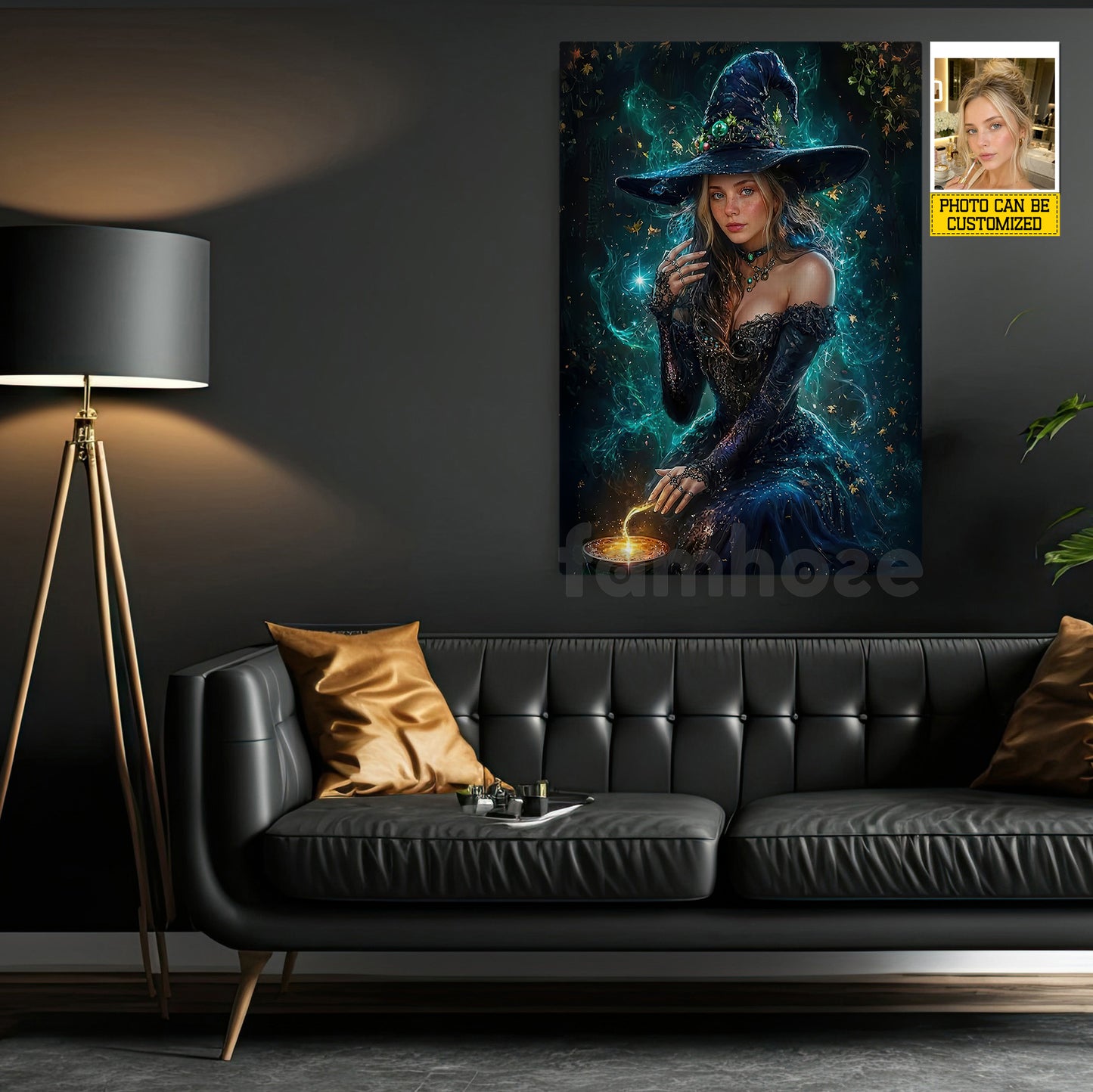 Personalized Halloween Witch Canvas Painting, Turn You Into A Witch Wall Art Decor, Spooky Season Poster Gift For Witch Lover