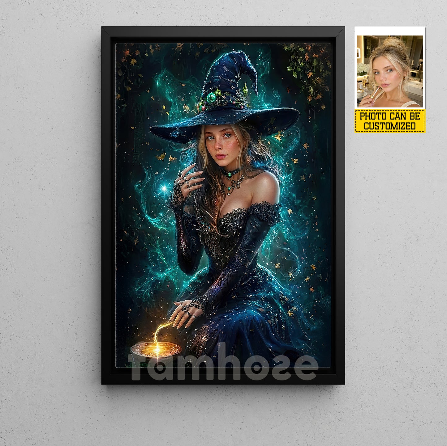Personalized Halloween Witch Canvas Painting, Turn You Into A Witch Wall Art Decor, Spooky Season Poster Gift For Witch Lover
