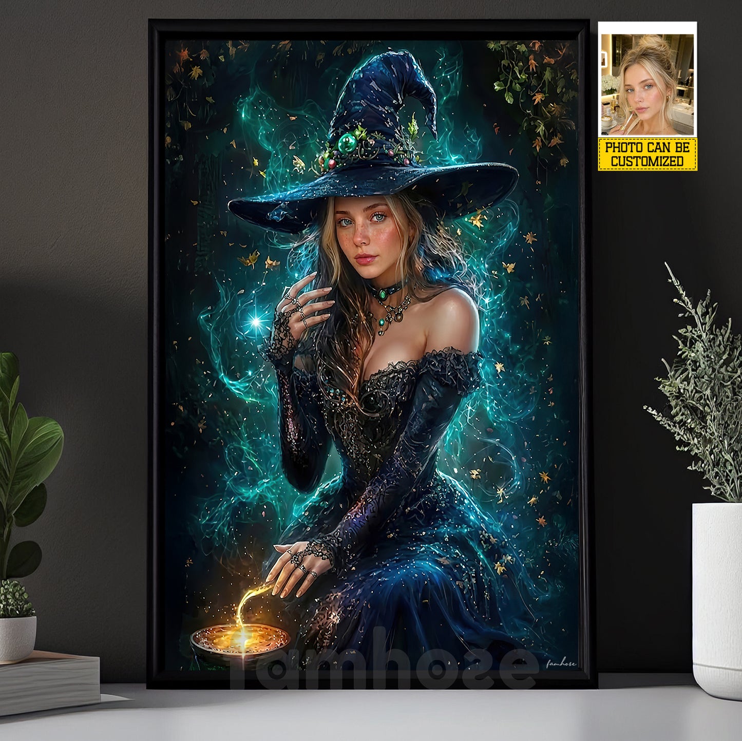 Personalized Halloween Witch Canvas Painting, Turn You Into A Witch Wall Art Decor, Spooky Season Poster Gift For Witch Lover