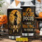 Personalized Halloween Witch Volleyball Tumbler, Hocus Pocus I Need Volleyball To Focus, Spooky Season Stainless Steel Tumbler, Travel Mug Tumblers Gift For Volleyball Lover