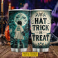 Personalized Halloween Hockey Boo Tumbler, Hat Trick Or Treat, Spooky Season Stainless Steel Tumbler, Travel Mug Tumblers Gift For Hockey Lover