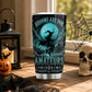 Personalized Halloween Hockey Witch Tumbler, Brooms Are For Amateurs, Spooky Season Stainless Steel Tumbler, Travel Mug Tumblers Gift For Hockey Lover
