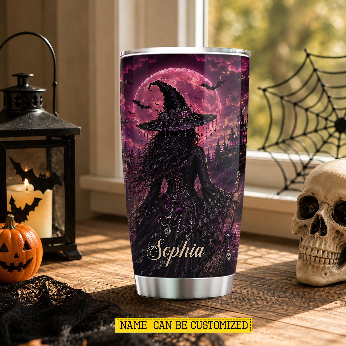 Personalized Halloween Witch Tumbler, Don’t Make Me Flip My Witch Switch, Spooky Season Stainless Steel Tumbler, Travel Mug Tumblers Gift For Witch Lover
