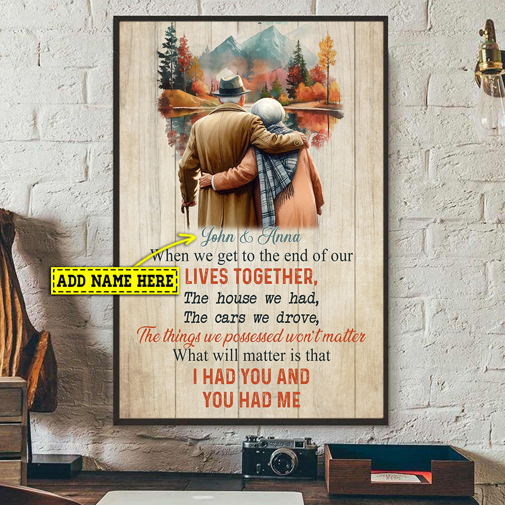 Personalized Valentine's Day, Lives Together, Motivational Canvas Painting, Inspirational Quotes Wall Art Decor, Valentines Couple Poster Gift