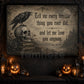 Halloween Edgar Allan Poe Quote Canvas Painting, Tell Me Every Terrible Thing Wall Art Decor, Spooky Season Poster Gift For Raven Lover