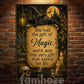 Halloween Witch & Black Cat Metal Sign, She Had The Gift Of Magic Yard Sign, House Decor Spooky Season Gift For Cat Lover