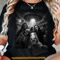 Funny Halloween Horse T-shirt, Just A Horse Taking A Selfie With The Wrong Crowd Tees Spooky Season Gift For Horror Movies Fan, Horse Lover
