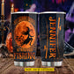 Personalized Halloween Fishing Witch Tumbler, My Broom Broke So Now I Go Fishing, Spooky Season Stainless Steel Tumbler, Travel Mug Tumblers Gift For Fishing Lover