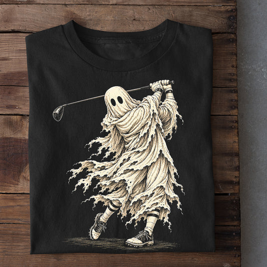 Halloween Golf Ghost T-shirt, Boo On The Back Nine Sport Tees, Spooky Season Gift For Golf Lovers