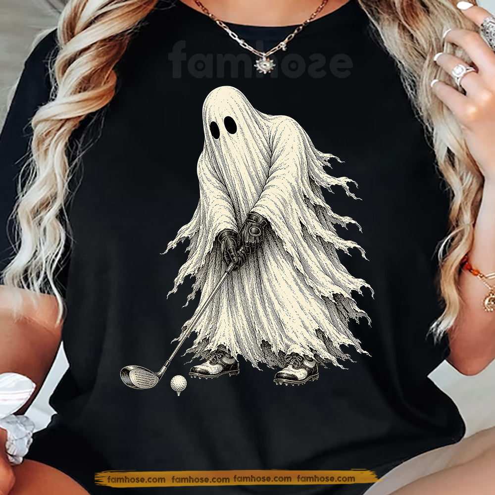 Halloween Ghost Golf T-Shirt, Paranormal On The Par Tees Spooky Season Gift For Golf Lover