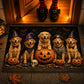 Halloween Golden Retriever Dog Doormat, The Golden Ghoul Gang Welcome Doormat For Home Decor Housewarming Spooky Season Gift For Dog Lover