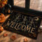 Halloween Cowboy Skeleton Doormat, Welcome Doormat For Home Decor Housewarming Spooky Season Gift For Cowboys, Skeleton Lover