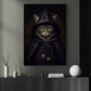 Cool Black Cat Witch Spooky Halloween Canvas Painting, Wall Art Decor - Dark Cat Witch Halloween Poster Gift