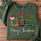 Horse Christmas Sweatshirt, Merry Christmas Horseshoe Crewneck Sweatshirt Gift For Horse Lovers