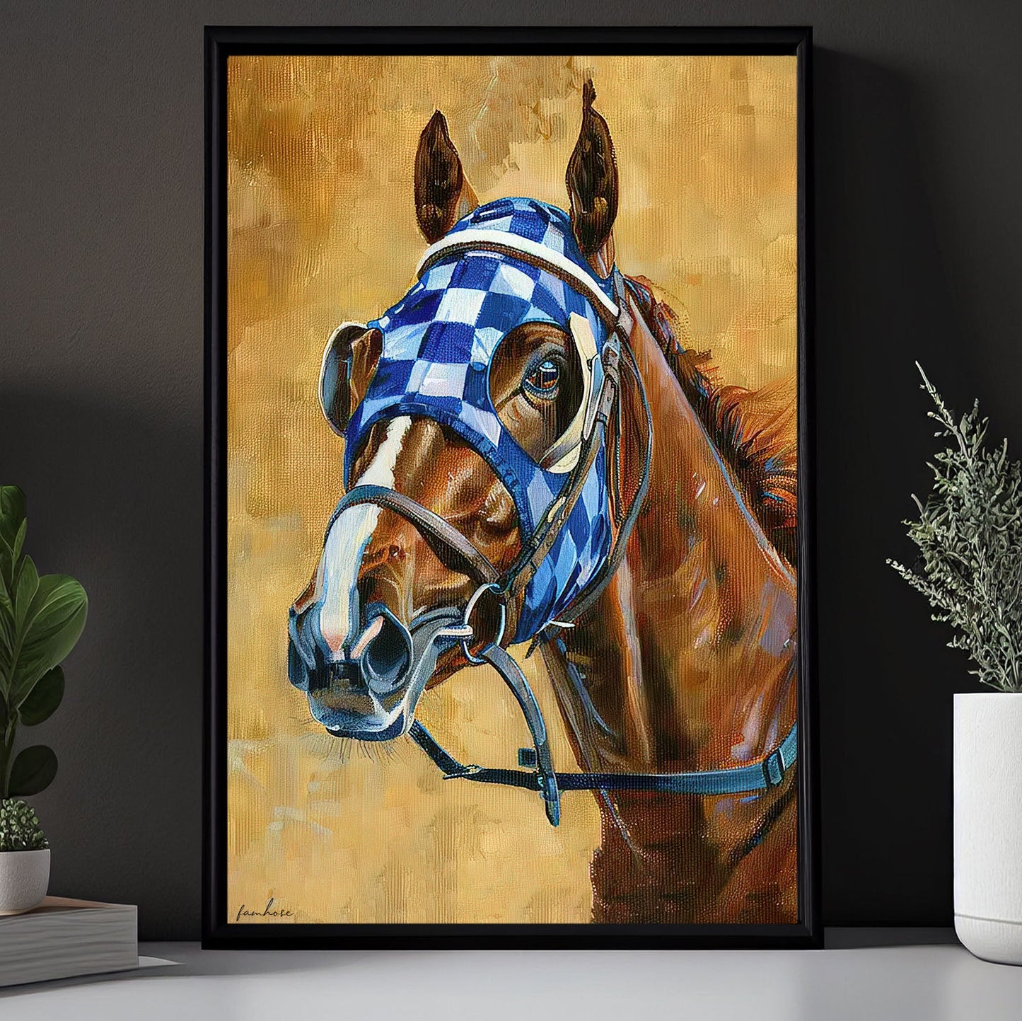 Secretariat Canvas Painting, Horse Portrait, Horse Race Wall Art Decor, Poster Gift For Horse Racing Lovers